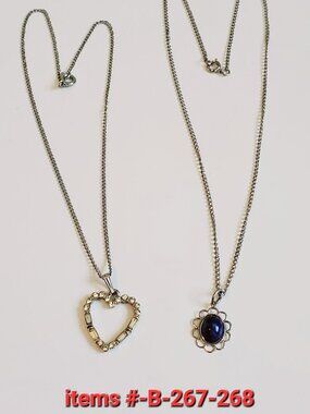 2 Silver Chains Necklaces ,items # B-267-268,. wt. 8 grams.